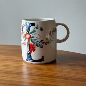 Anthropologie Starla Halfmann “L” Mug 12 oz
